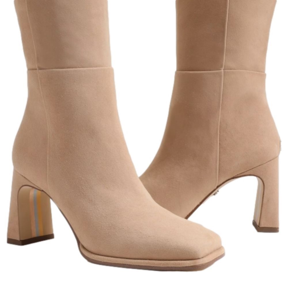 📣 Sam Edelman Issabel Suede Camel Boots 👢 Like New Size 5 Style #EC0228185 😍